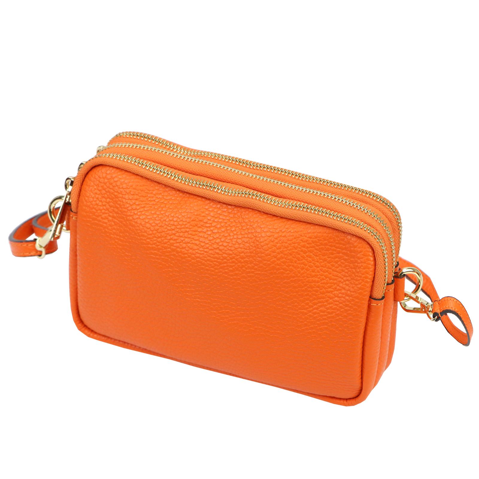Oranžová Kožená kabelka Luka ORALLOD 880-62