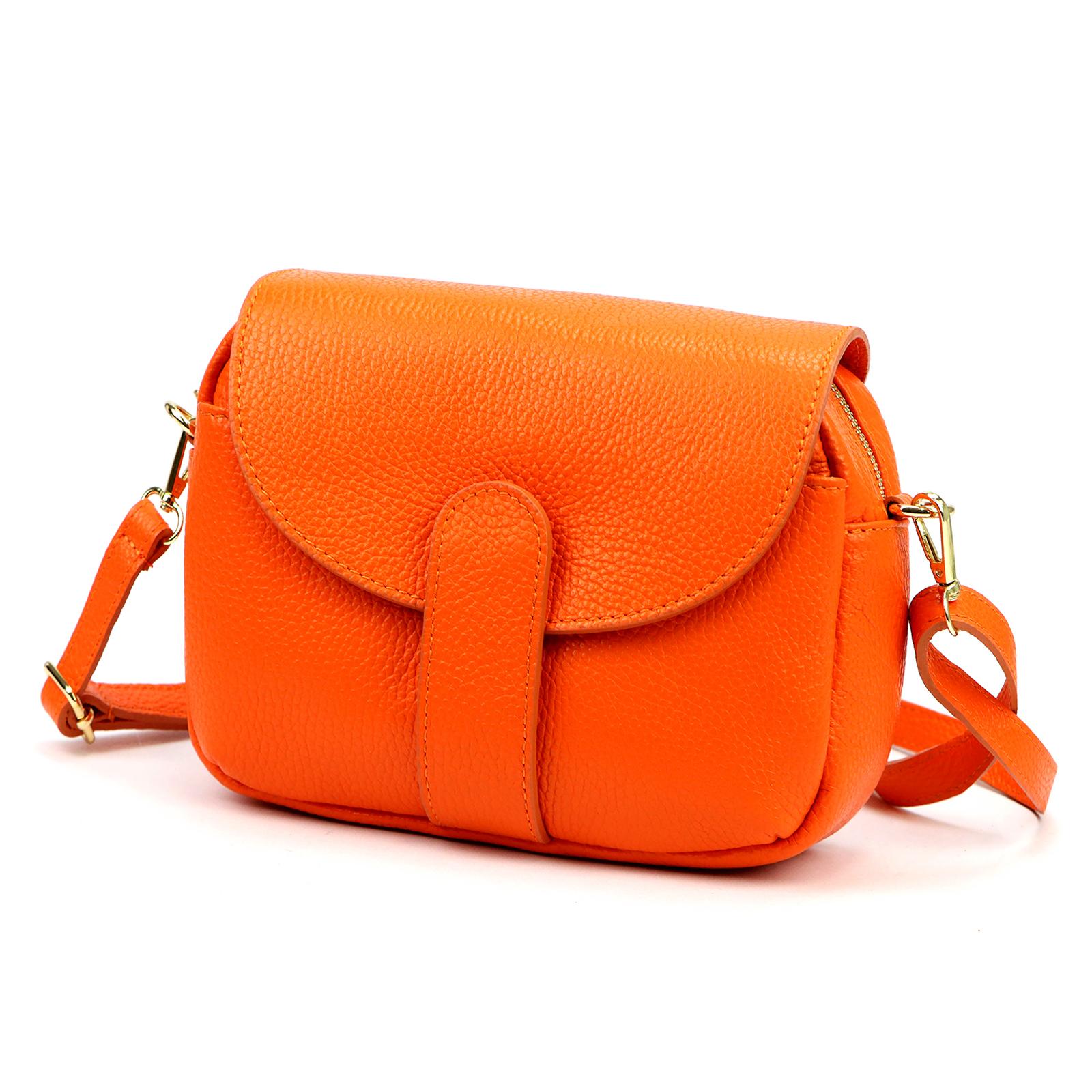 Oranžová Kožená kabelka Luka ORALLOD 990-42