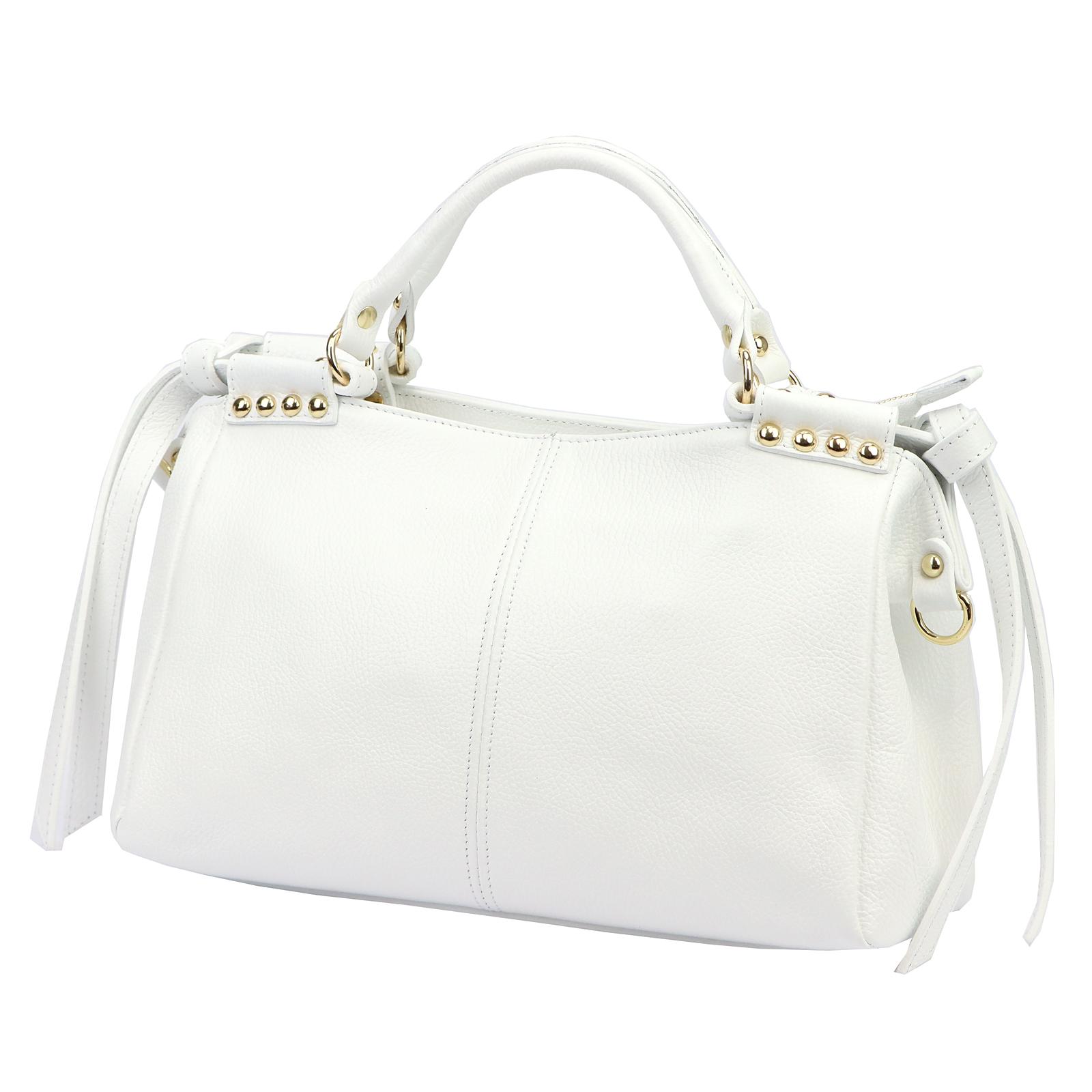 Bílá Kožená kabelka Camilla ORALLOD 800.01 MUIMERP