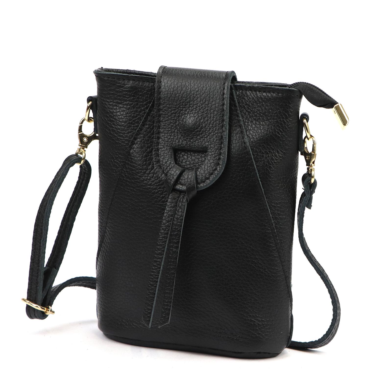 Černá Kožená kabelka Luka ORALLOD 101-62