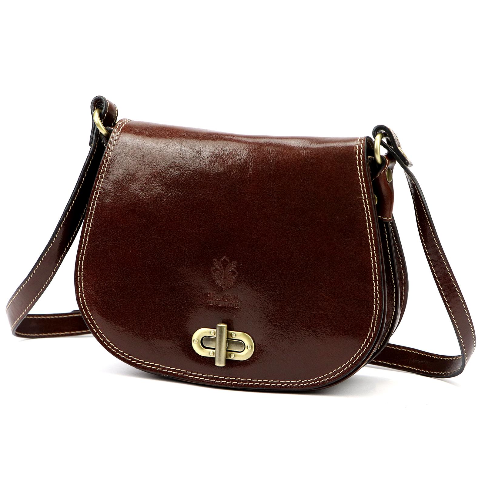 Hnědá Kožená kabelka Florence 95