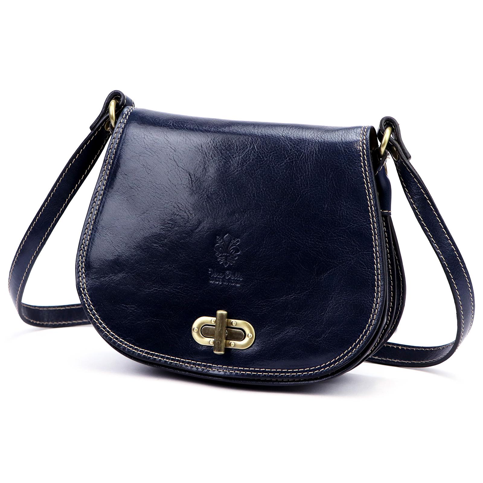 Modrá Kožená kabelka Florence 95