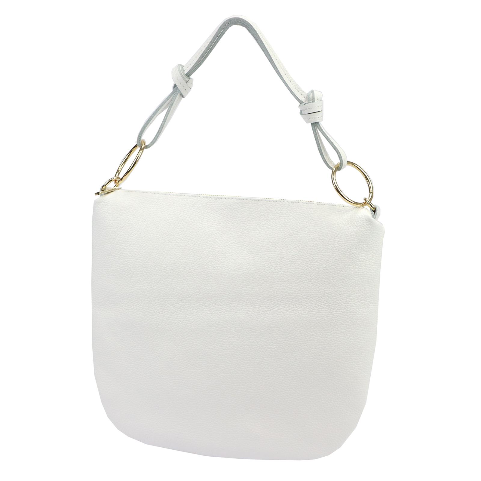 Bílá Kožená kabelka Luka ORALLOD 401-62