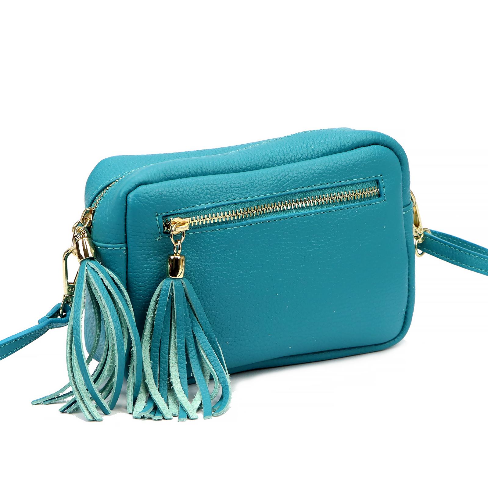 Modrá Kožená kabelka Luka DLOG ORALLOD 030-02