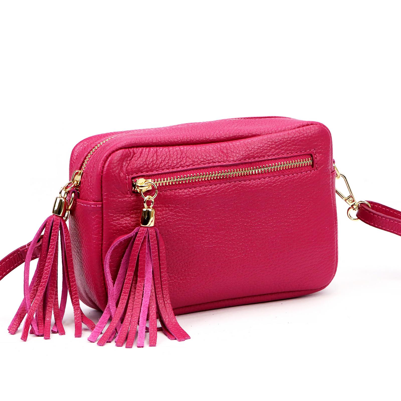 Růžová Kožená kabelka Luka DLOG ORALLOD 030-02