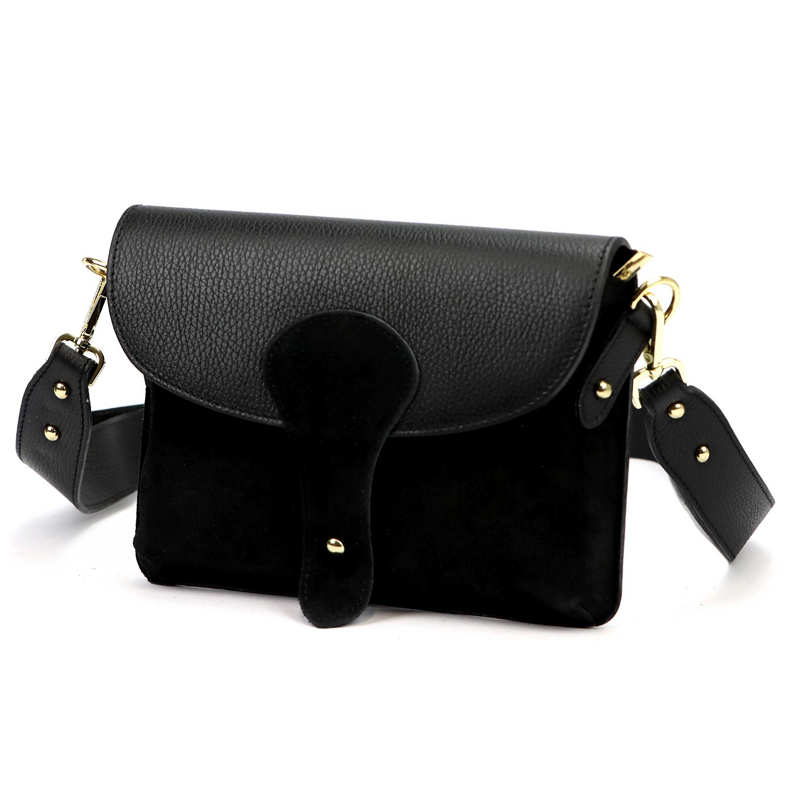 Černá Kožená kabelka Luka AKMARGATSNI D 001-62