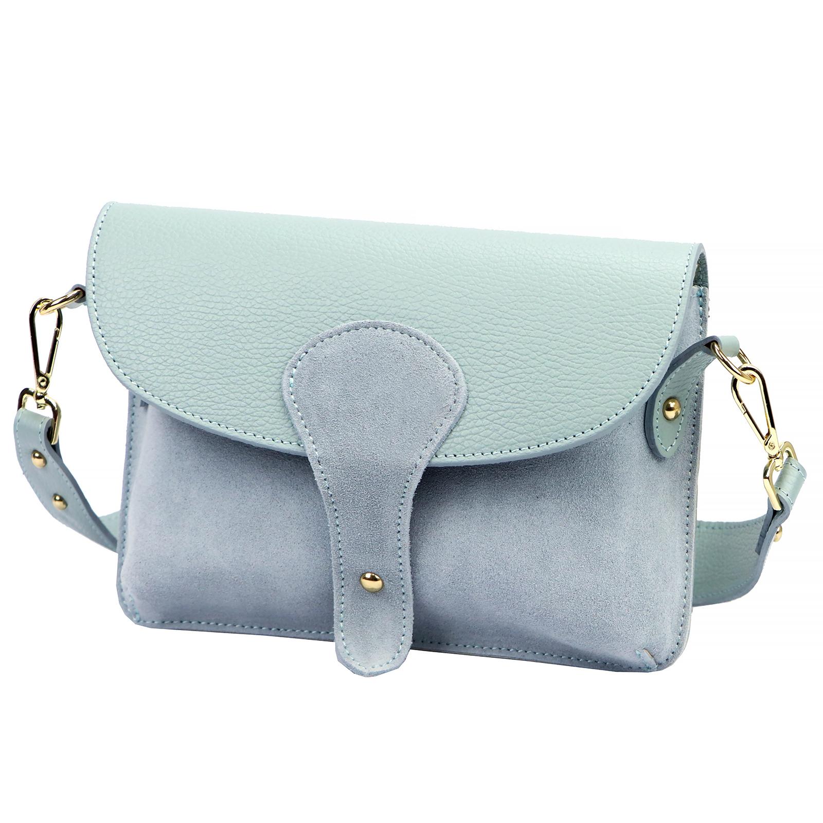 Modrá Kožená kabelka Luka AKMARGATSNI D 001-62