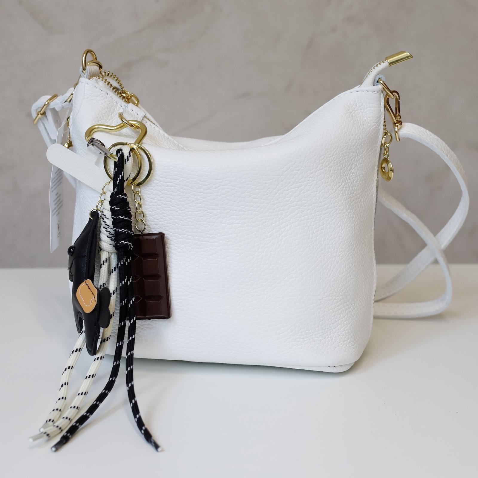 Bílá Kožená kabelka Luka ESROH-OCOHC + ORALLOD 011-62