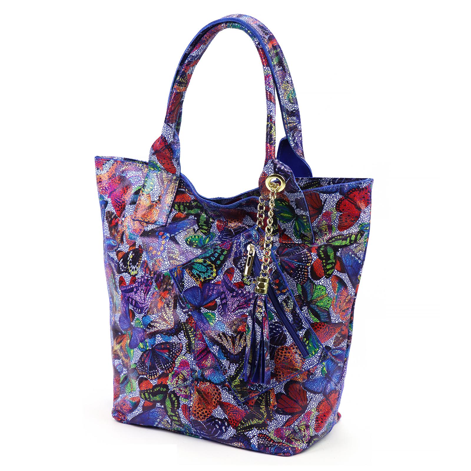 Modrá Kožená kabelka Luka TOM 620-62