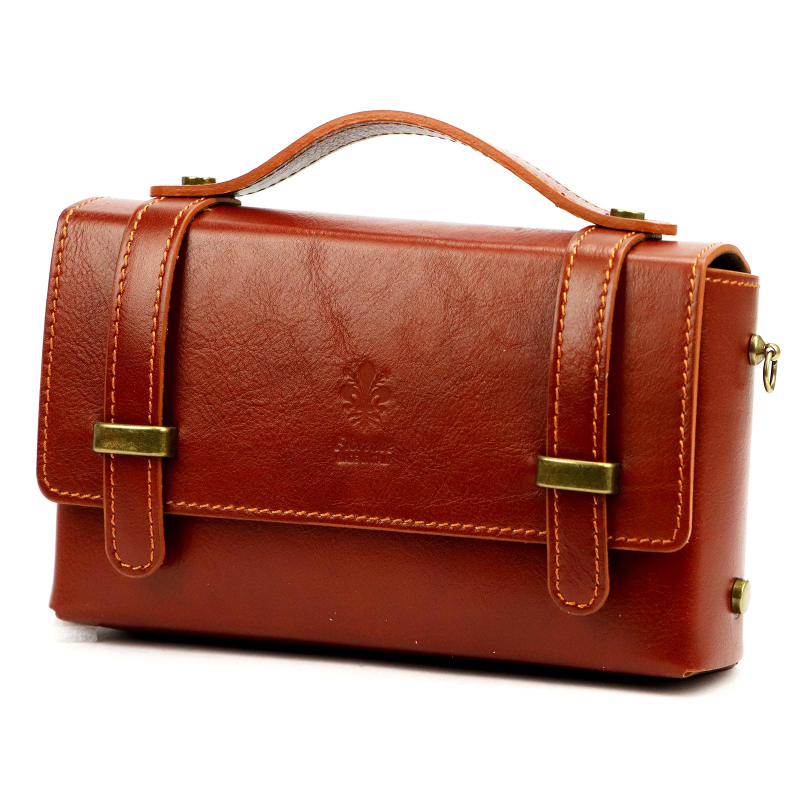 Hnědá Kožená kabelka Florence 37