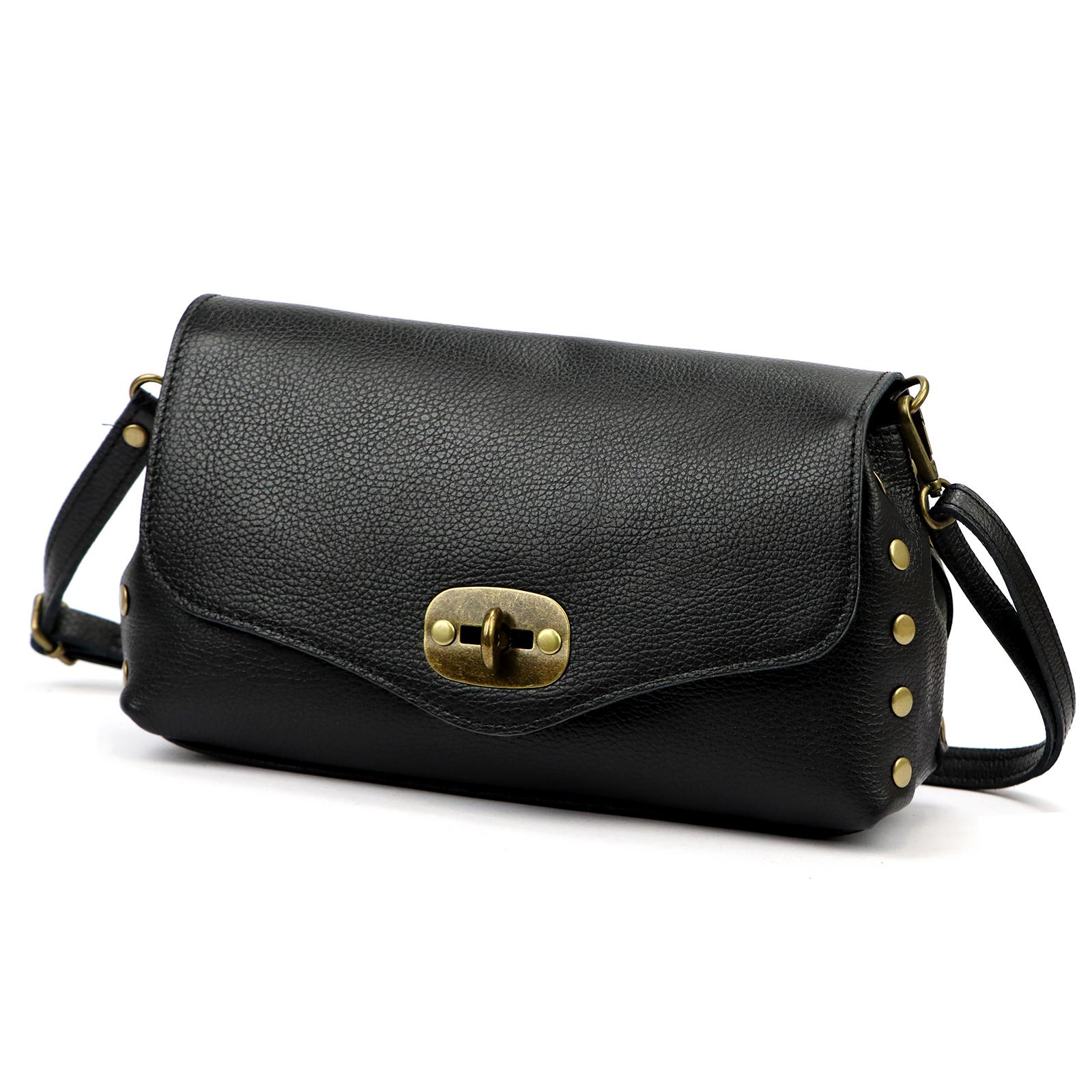 Černá Kožená kabelka Luka ORALLOD 121-62