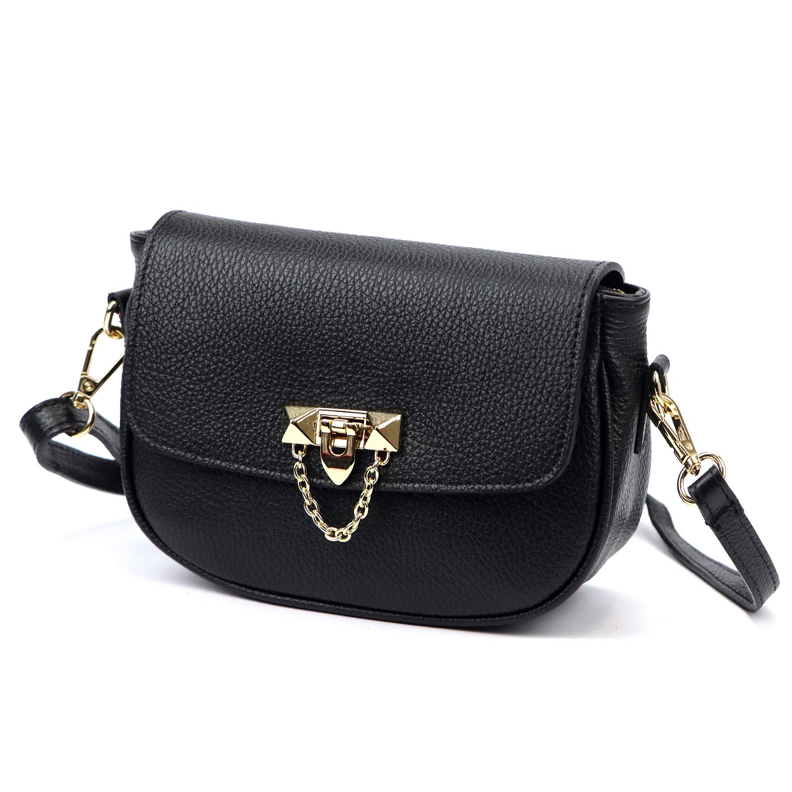 Černá Kožená kabelka Luka ORALLOD 521-62