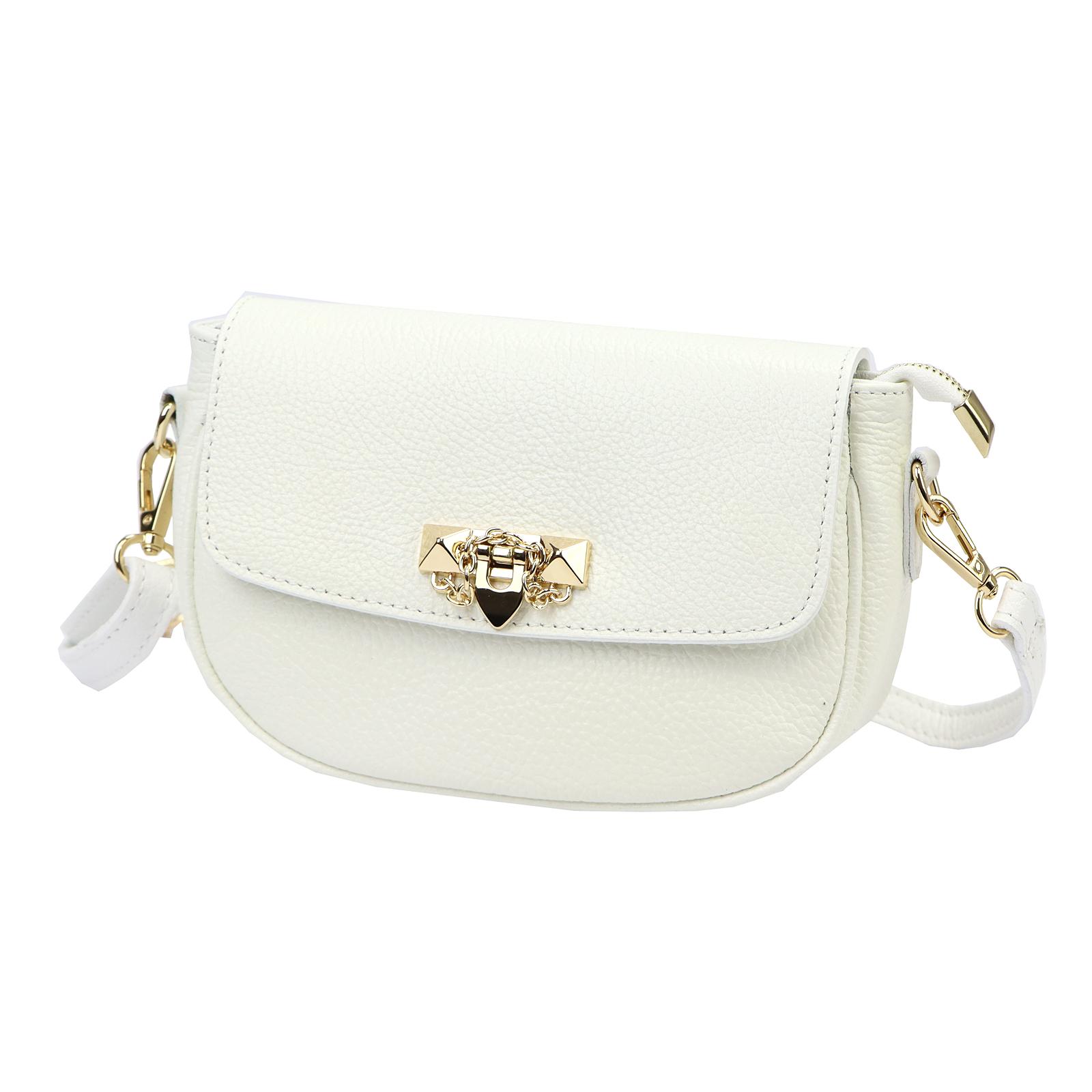 Bílá Kožená kabelka Luka ORALLOD 521-62