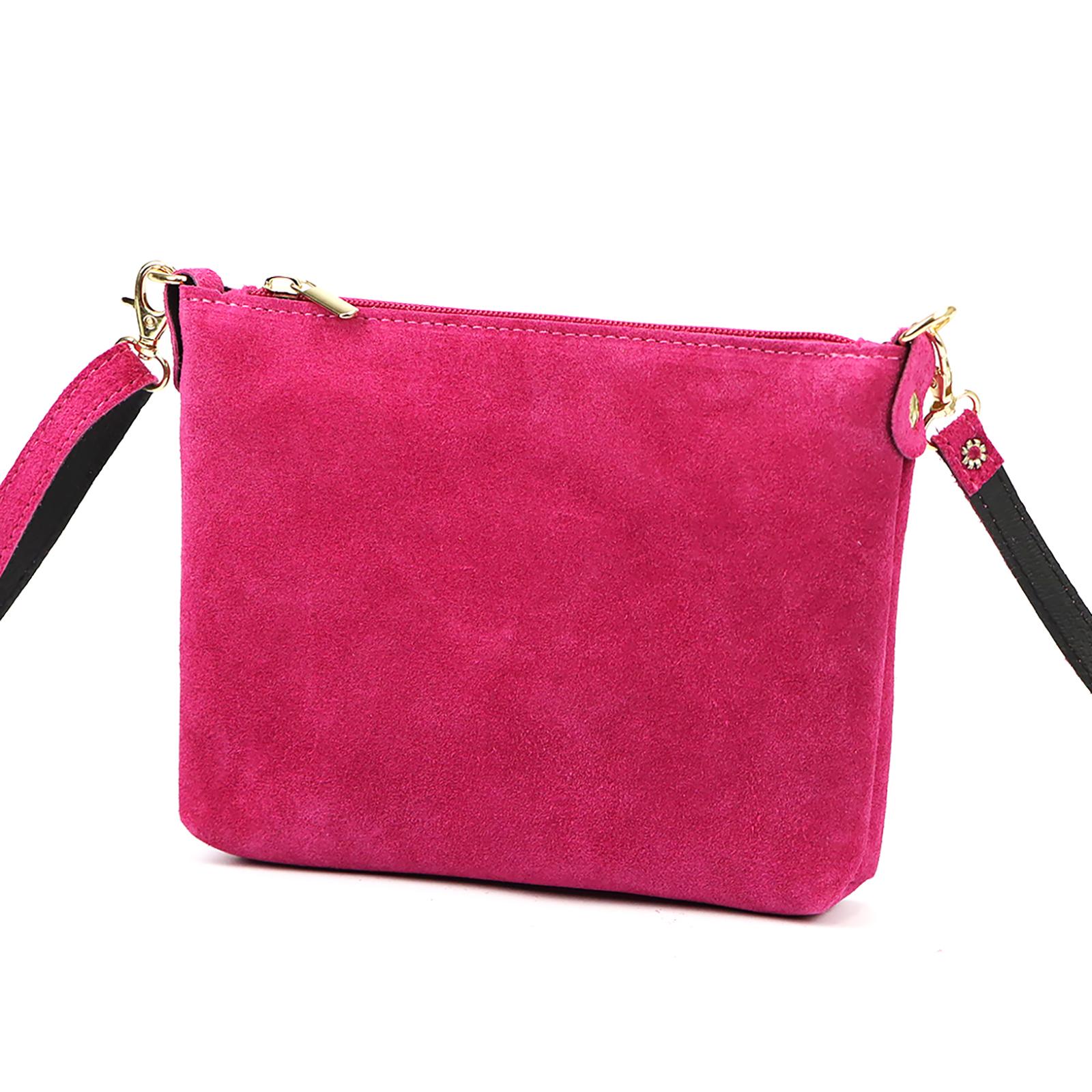 Růžová Kožená kabelka Luka 390-62