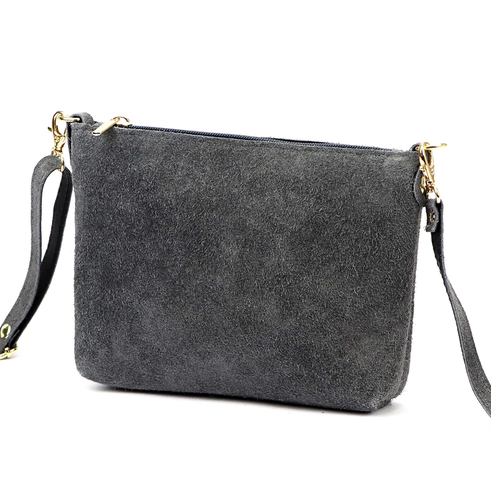 Šedá Kožená kabelka Luka 390-62