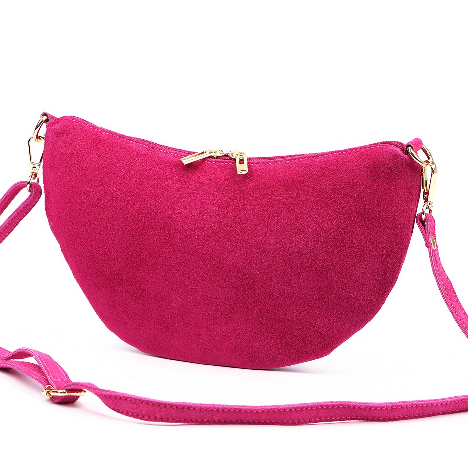 Růžová Kožená kabelka Luka 821-62