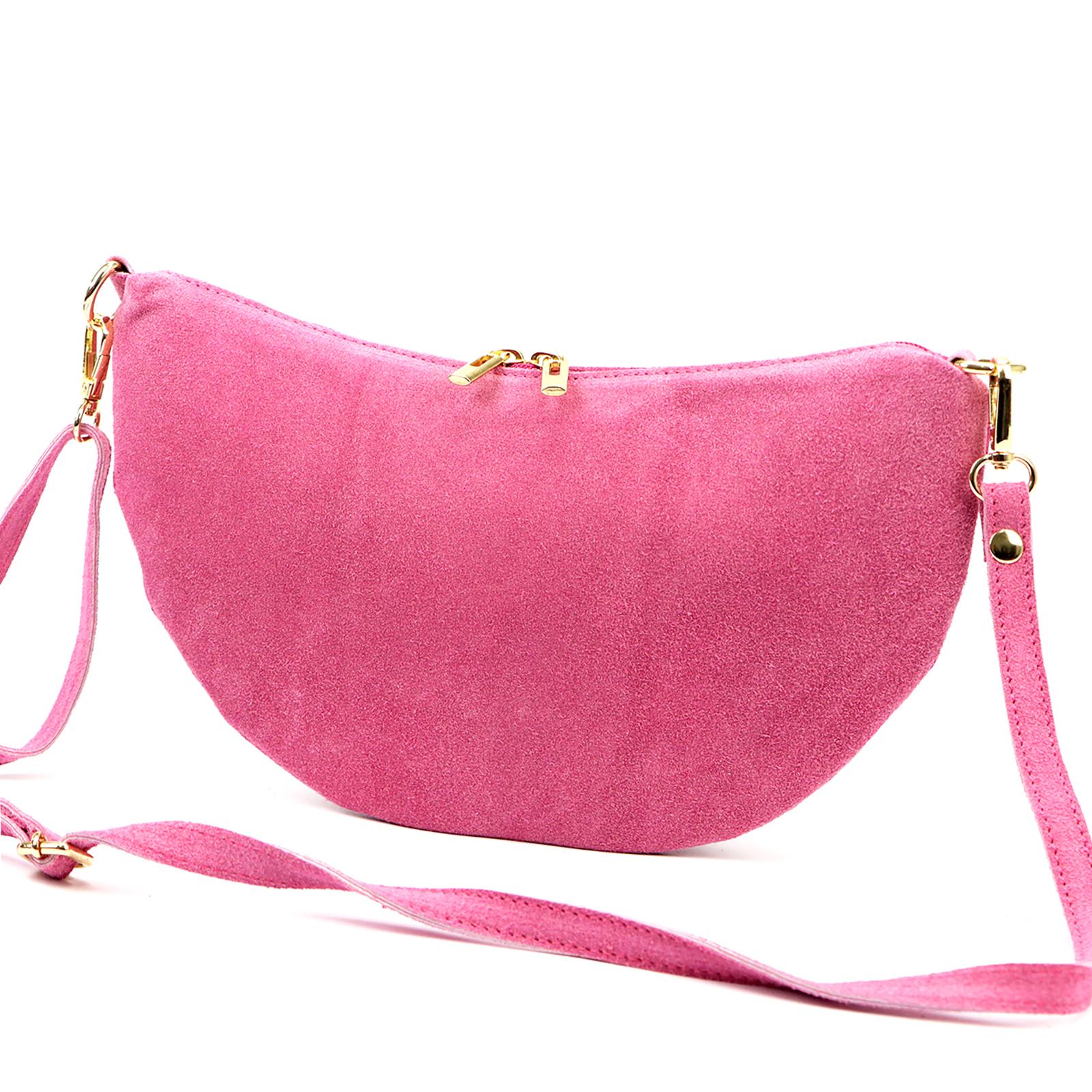 Růžová Kožená kabelka Luka 821-62