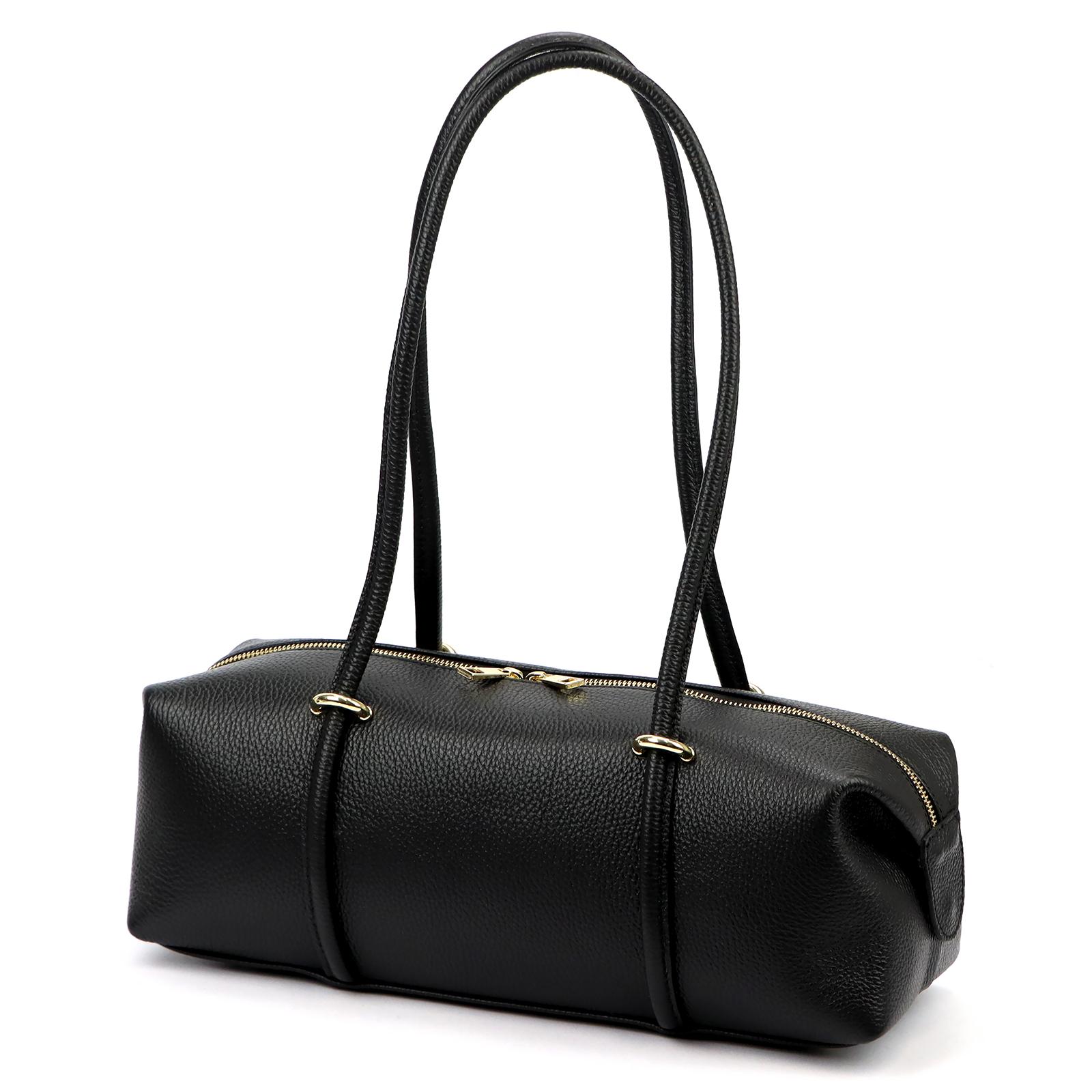 Černá Kožená kabelka Luka ORALLOD 921-62