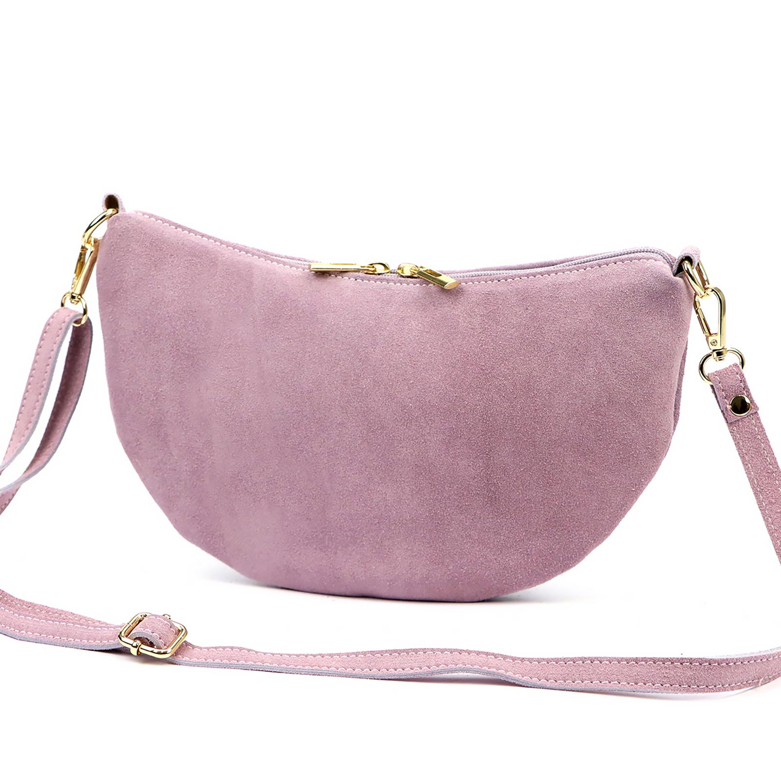 Růžová Kožená kabelka Luka 821-62