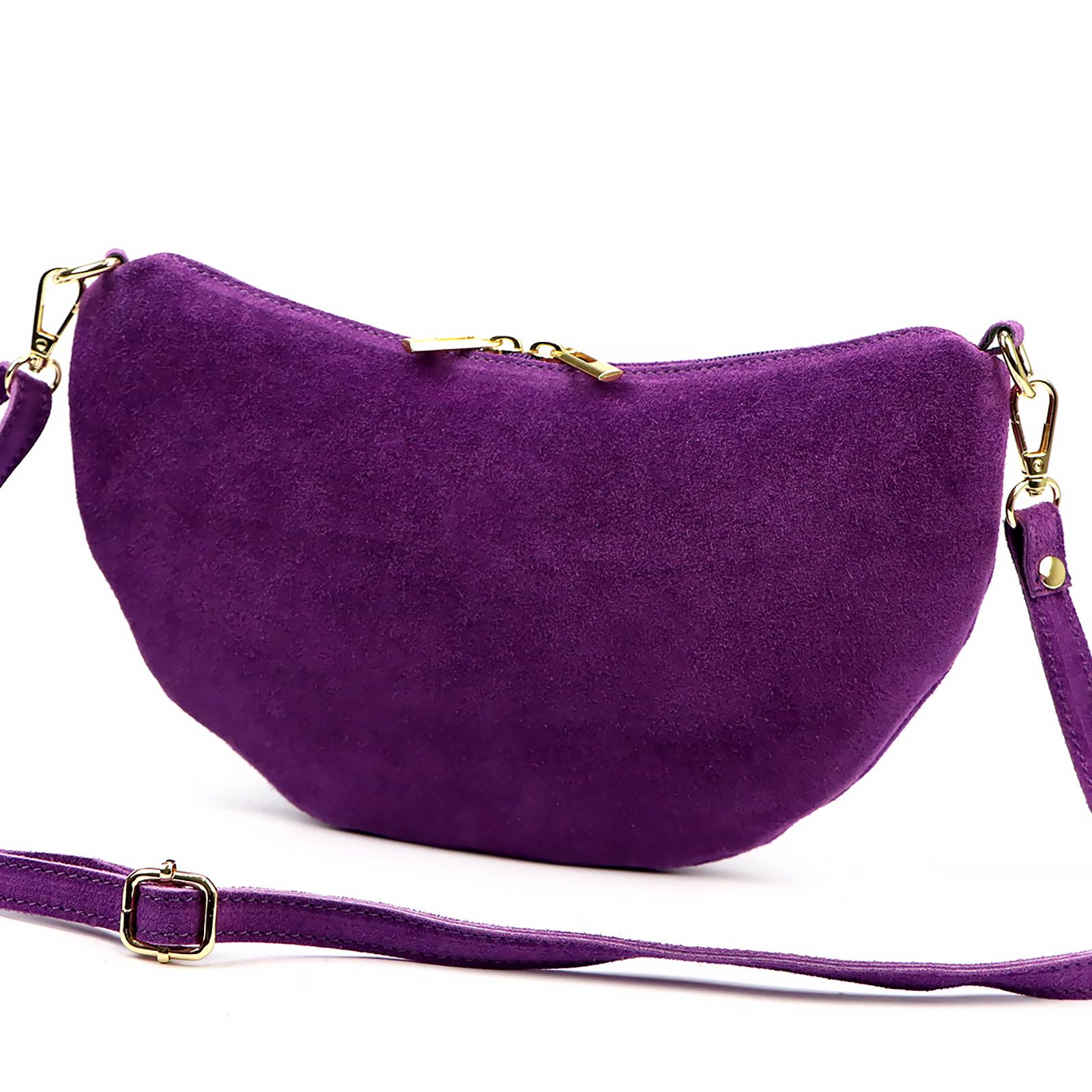 Fialová Kožená kabelka Luka 821-62